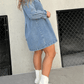 2024 Washed Denim Puff Sleeve Dress🔥FREE SHIPPING🔥