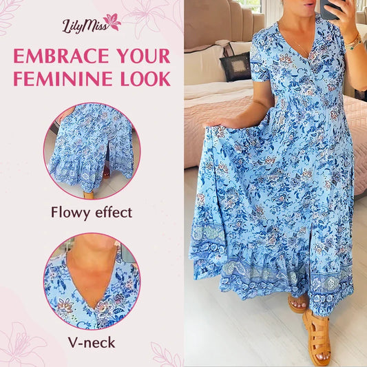 (💃Hot Sale - 49% OFF🔥) Floral Print V-neck Dress