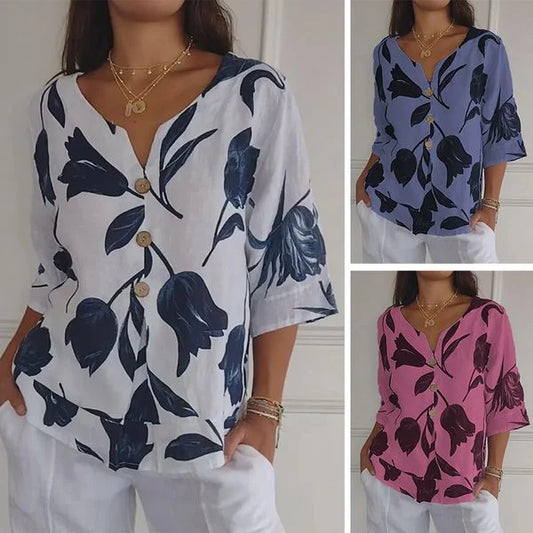 💕Hot Sale 49% OFF🌷Printed V-neck Tunic Top🌷