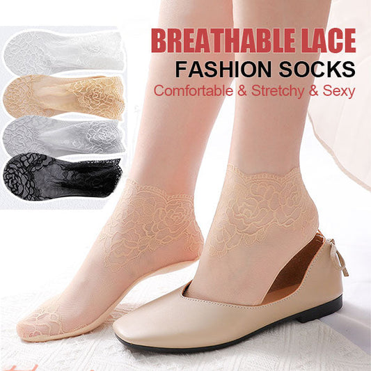 🔥Buy 1 Get 10🔥Ladies Fashion Lace Socks