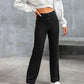 🔥2024 HOT SALE🔥High Waisted Button Multiple Pockets Straight Leg Casual Pants