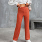 🔥2024 HOT SALE🔥High Waisted Button Multiple Pockets Straight Leg Casual Pants