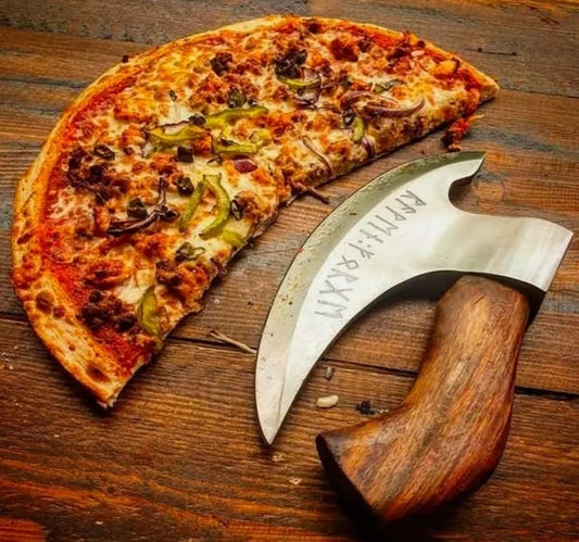 🎁🪓Gift to Him - Viking Hatchet Handmade Pizza Cutting Axe - BUY 2 FREE SHIPPING